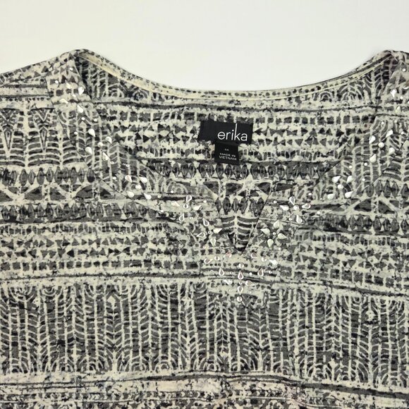 Erika Black & White Patterned Blouse – NWT – Size 1X - Picture 1 of 9